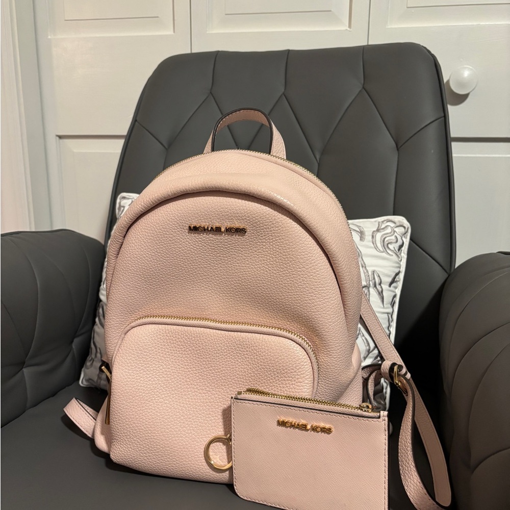 Michael Kors Pink Quilted Backpack